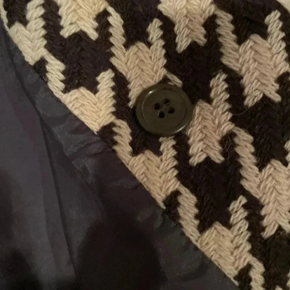 Charter Club Women’s Houndstooth Double-Breasted Wool Coat Size 16 Timeless - Picture 10 of 10